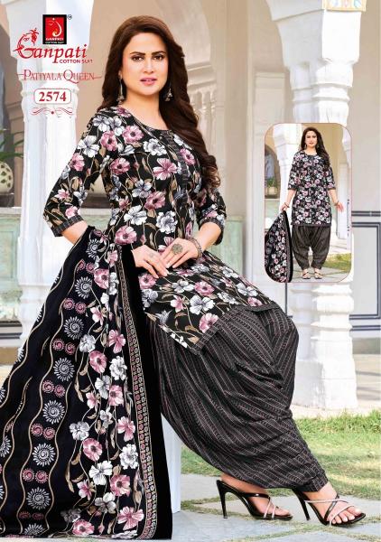 Ganpati patiyala queen vol 14 synthetic dress materials wholesale